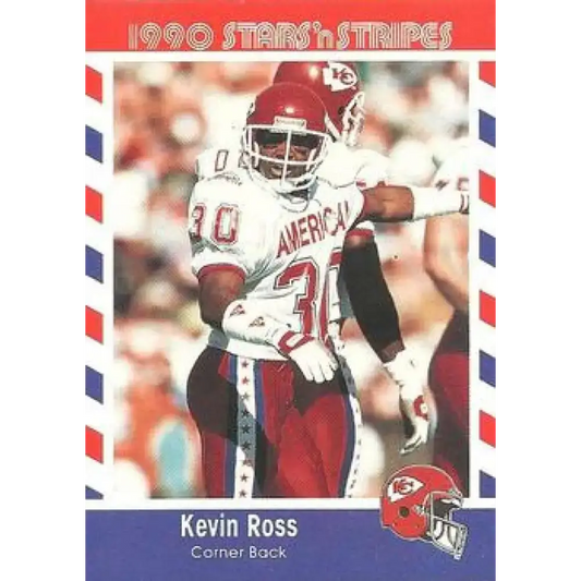 1990 Stars n Stripes Asher Candy #9 Kevin Ross EX Excellent Kansas City Chiefs Football Card