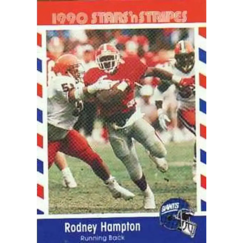 1990 Stars n Stripes Asher Candy #90 Rodney Hampton EX Excellent New York Giants Football Card - Football Card Single