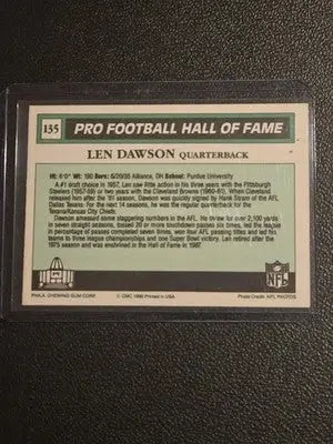 1990 Swell Greats #135 Len Dawson - Football Card Single