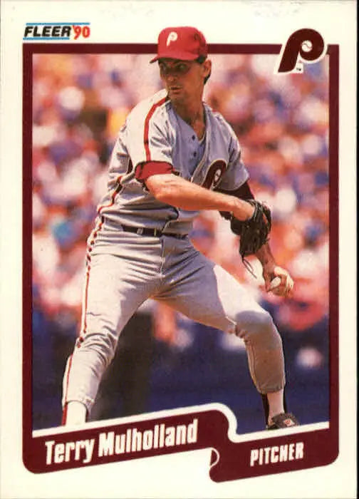 1990 Terry Mulholland Fleer Baseball Card #568 - Baseball Card Single