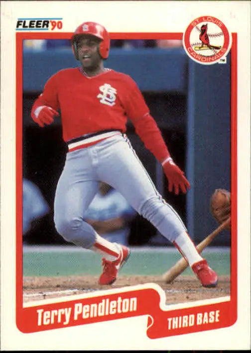 1990 Terry Pendleton Fleer Baseball Card #257 - Baseball Card Single