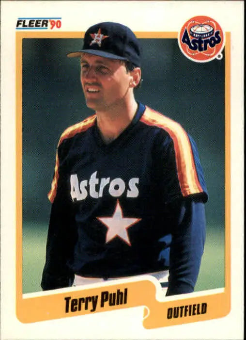 1990 Terry Puhl Fleer Baseball Card #233
