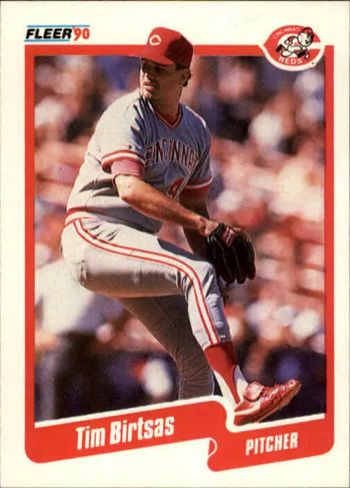 1990 Tim Birtsas Fleer Baseball Card #414 - Baseball Card Single