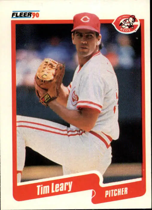 1990 Tim Leary Fleer Baseball Card #424 - Baseball Card Single