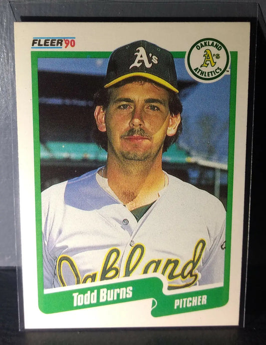 1990 Todd Burns Fleer Baseball Card #2 - Baseball Card Single