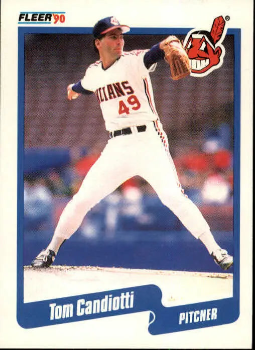 1990 Tom Candiotti Fleer Baseball Card #488 - Baseball Card Single