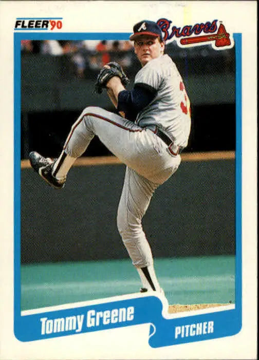1990 Tommy Greene Fleer Baseball Card #584 - Baseball Card Single