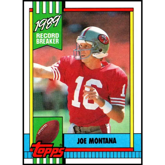 1990 Topps #1 Joe Montana EX Excellent San Francisco 49ers Football Card