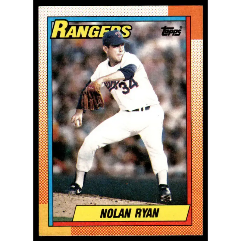 1990 Topps #1 Nolan Ryan EX/NM Texas Rangers Baseball Card - Baseball Card Single