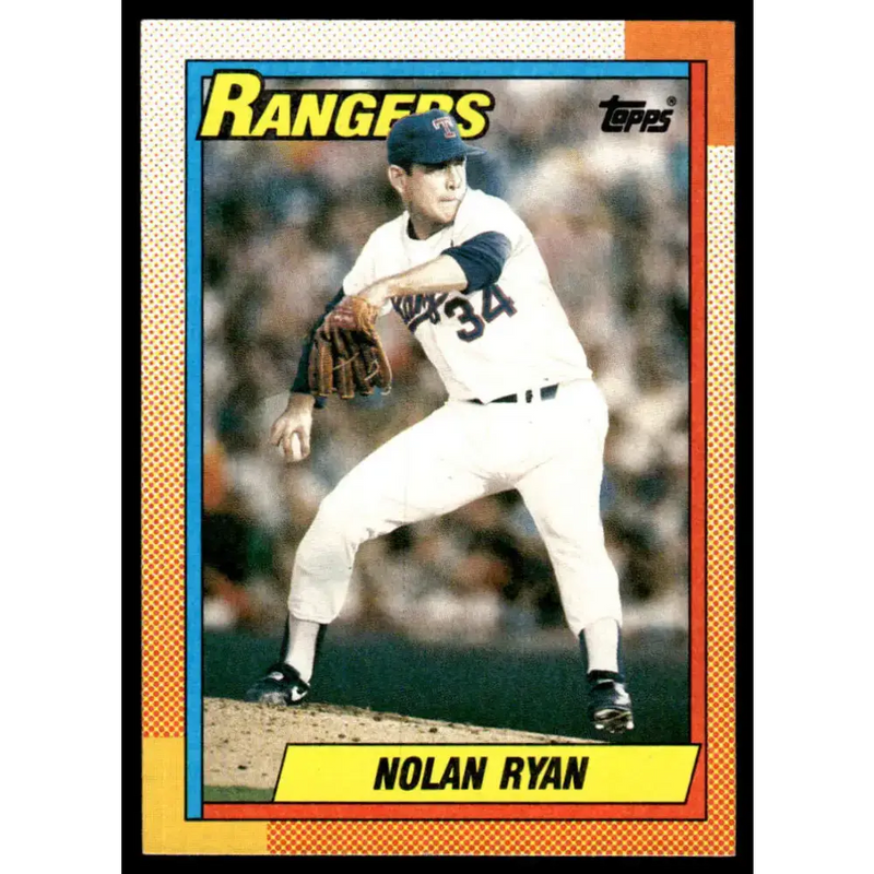 1990 Topps #1 Nolan Ryan EX/NM Texas Rangers Baseball Card - Baseball Card Single