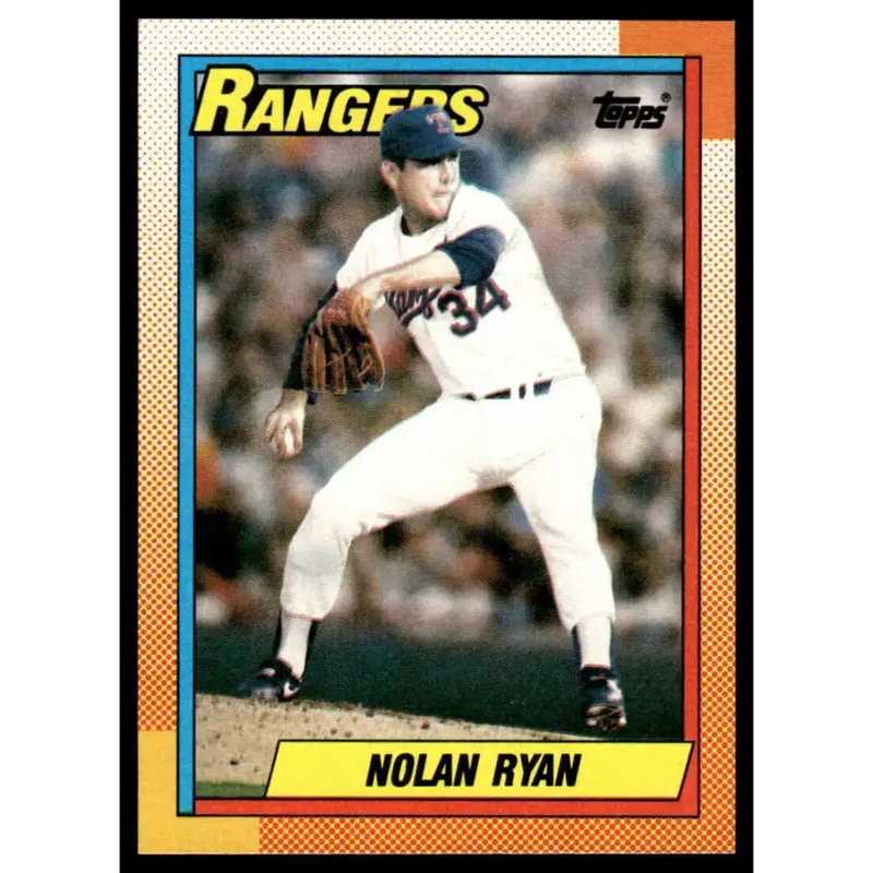 1990 Topps #1 Nolan Ryan EX/NM Texas Rangers Baseball Card - Baseball Card Single