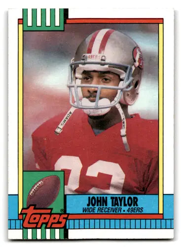John Taylor football card with original gloss from 1990 Topps Mint 49ers series