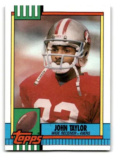 Original gloss John Taylor football card from 1990 Topps mint 49ers collection