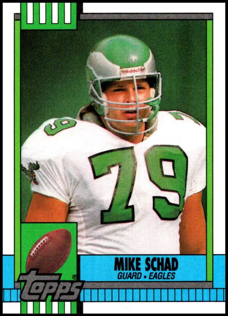 1990 Topps #100 Mike Schad EX Excellent RC Rookie Philadelphia Eagles Football Card - Football Card Single