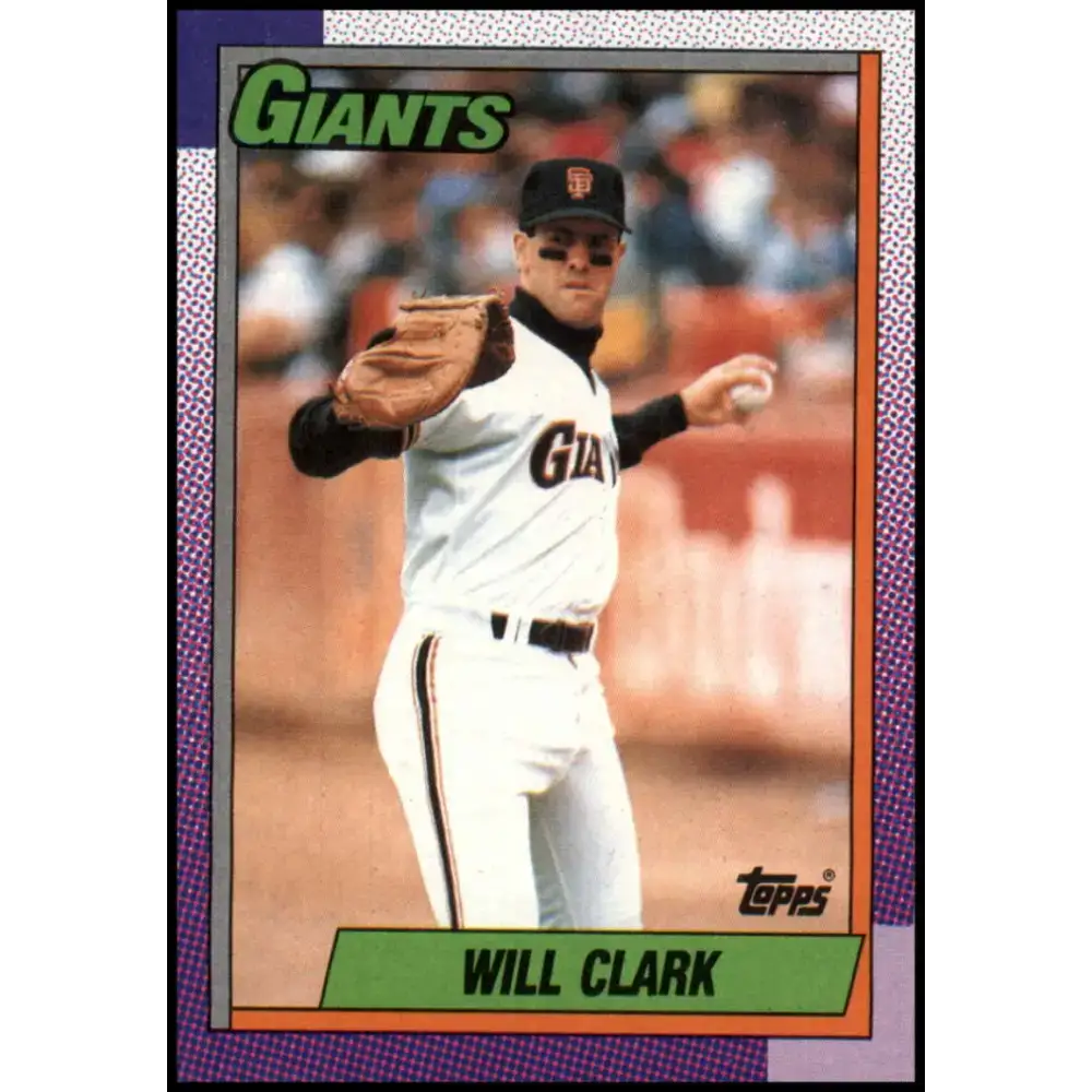 1990 Topps #100 Will Clark NM-MT San Francisco Giants Baseball Card - Baseball Card Single