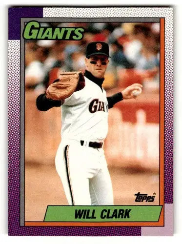 1990 Topps #100 Will Clark San Francisco Giants Baseball Cards EX/NM ID:53568 - Baseball Card Single