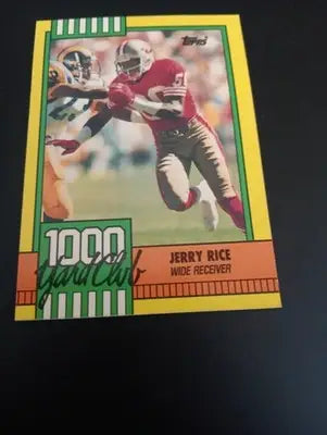 1990 Topps - 1000 yd. Club Jerry Rice #1. San Francisco 49ers. EX+ - Football Card Single