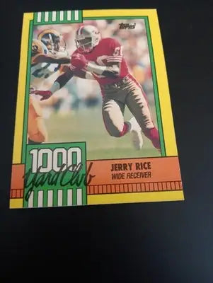 1990 Topps - 1000 yd. Club Jerry Rice #1. San Francisco 49ers. EX+ - Football Card Single