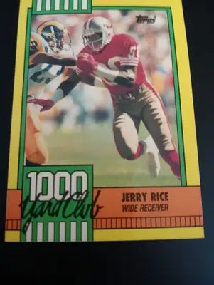 1990 Topps - 1000 yd. Club Jerry Rice #1. San Francisco 49ers. EX+ - Football Card Single