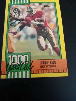 1990 Topps - 1000 yd. Club Jerry Rice #1. San Francisco 49ers. EX+ - Football Card Single