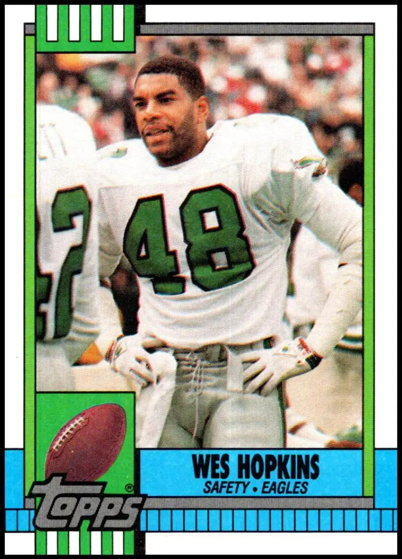1990 Topps #101 Wes Hopkins EX Excellent Philadelphia Eagles Football Card - Football Card Single