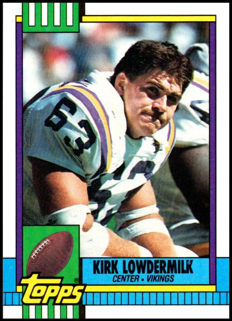 1990 Topps #102 Kirk Lowdermilk EX Excellent Minnesota Vikings Football Card - Football Card Single