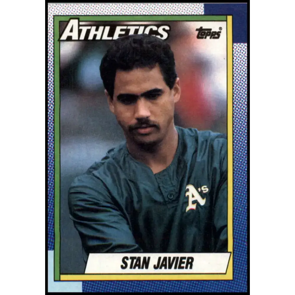1990 Topps #102 Stan Javier NM-MT Oakland Athletics Baseball Card - Baseball Card Single