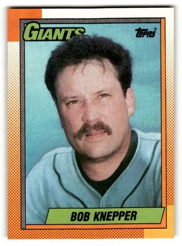 Original gloss Bob Knepper San Francisco Giants baseball card from 1990 Topps #104
