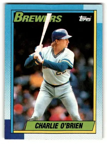 1990 Topps #106 Charlie OBrien Milwaukee Brewers baseball card with original gloss