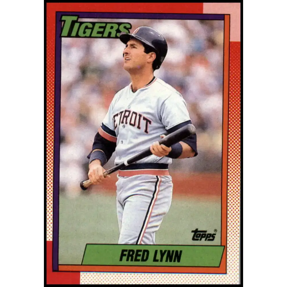 1990 Topps #107 Fred Lynn NM-MT Detroit Tigers Baseball Card - Baseball Card Single