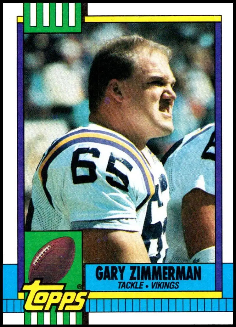 1990 Topps #107 Gary Zimmerman EX Excellent Minnesota Vikings Football Card - Football Card Single