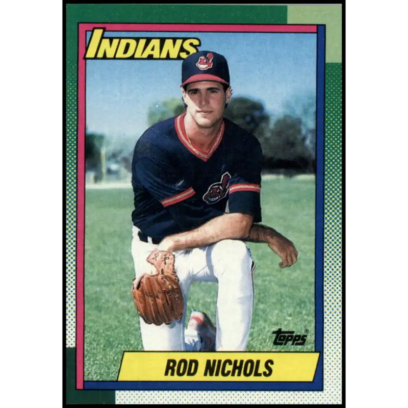 1990 Topps #108 Rod Nichols NM-MT Cleveland Indians Baseball Card - Baseball Card Single