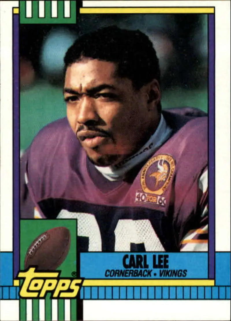 1990 Topps #110 Carl Lee EX Excellent Minnesota Vikings Football Card - Football Card Single