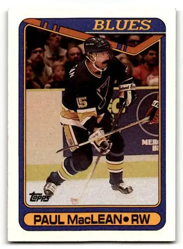 1990 Topps #110 Paul MacLean St. Louis Blues Hockey Cards NM Near Mi ID:55531 - Hockey Card Single