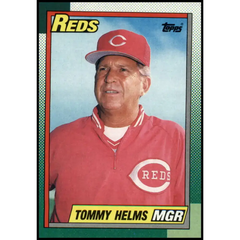 1990 Topps #110 Tommy Helms MG NM-MT Cincinnati Reds Baseball Card - Baseball Card Single