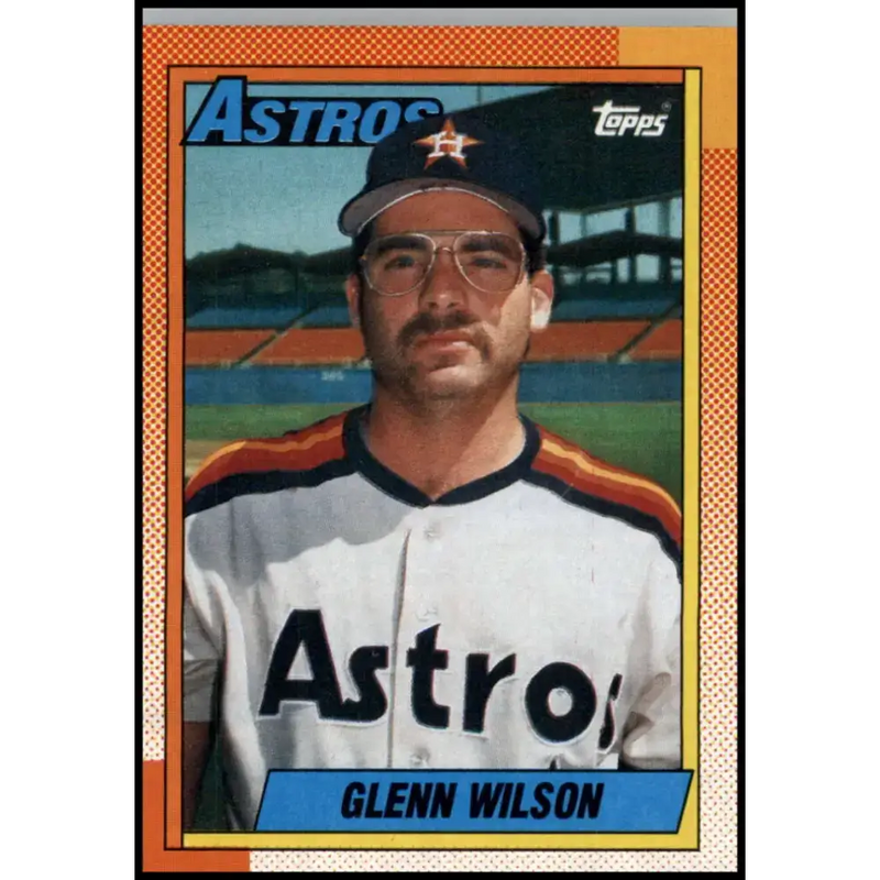 1990 Topps #112 Glenn Wilson NM-MT Houston Astros Baseball Card - Baseball Card Single