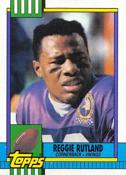 1990 Topps #113 Reggie Rutland EX Excellent RC Rookie Minnesota Vikings Football Card