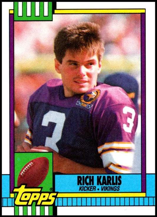 1990 Topps #116 Rich Karlis EX Excellent Minnesota Vikings Football Card