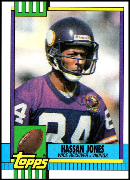 1990 Topps #117 Hassan Jones EX Excellent Minnesota Vikings Football Card