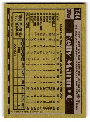 Original gloss of Baseball card back featuring Erik Hanson Seattle Mariners player