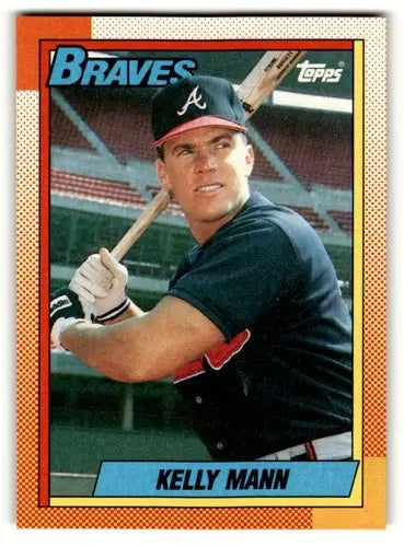 Original gloss Kelly Mann baseball card featuring Erik Hanson Seattle Mariners rookie card