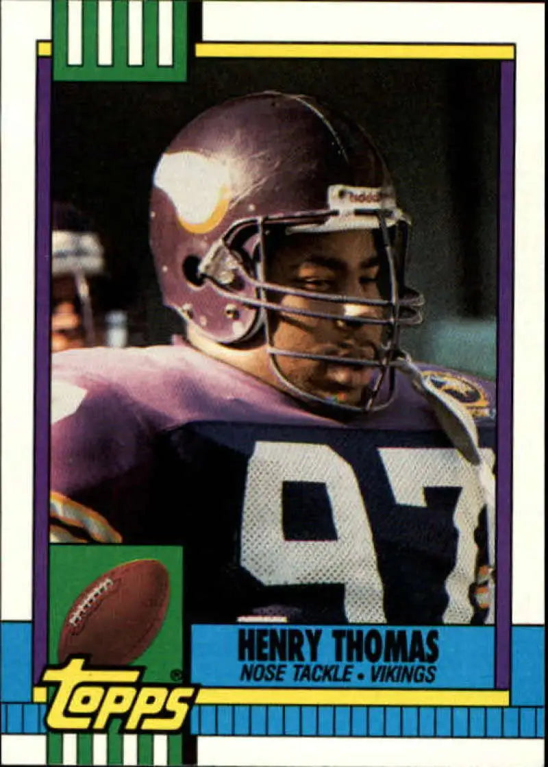1990 Topps #118 Henry Thomas EX Excellent Minnesota Vikings Football Card - Football Card Single