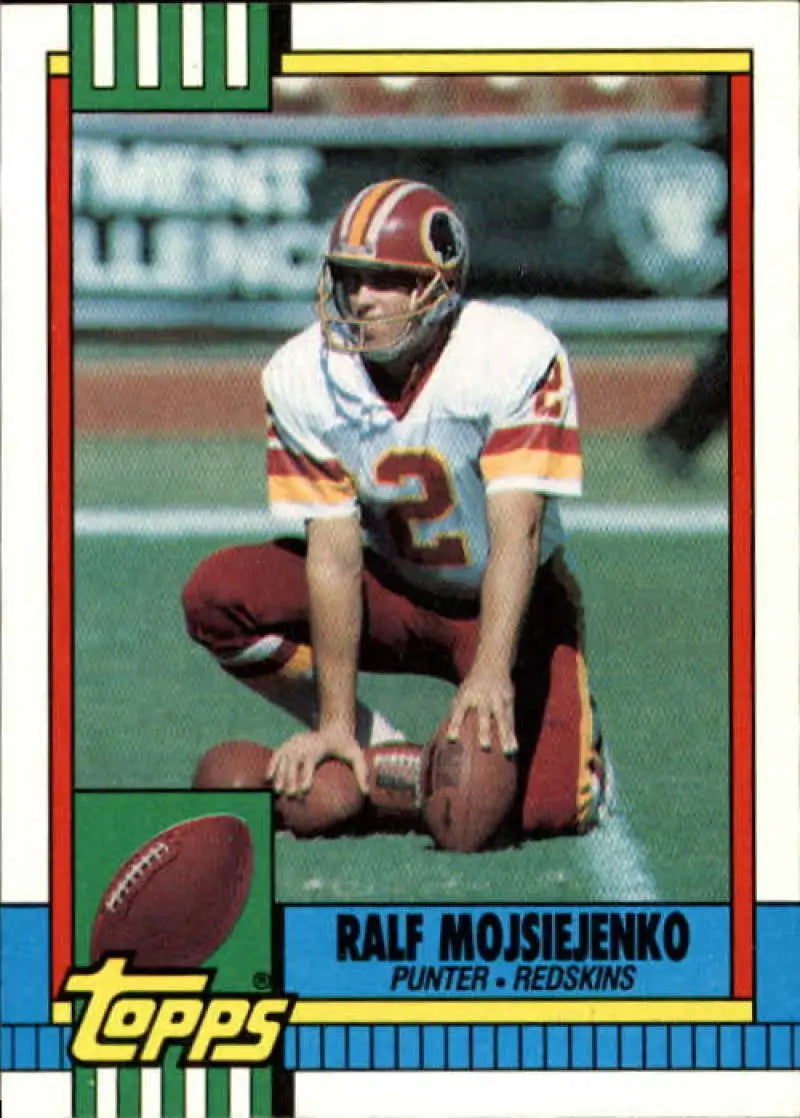 1990 Topps #120 Ralf Mojsiejenko EX Excellent Washington Redskins Football Card - Football Card Single