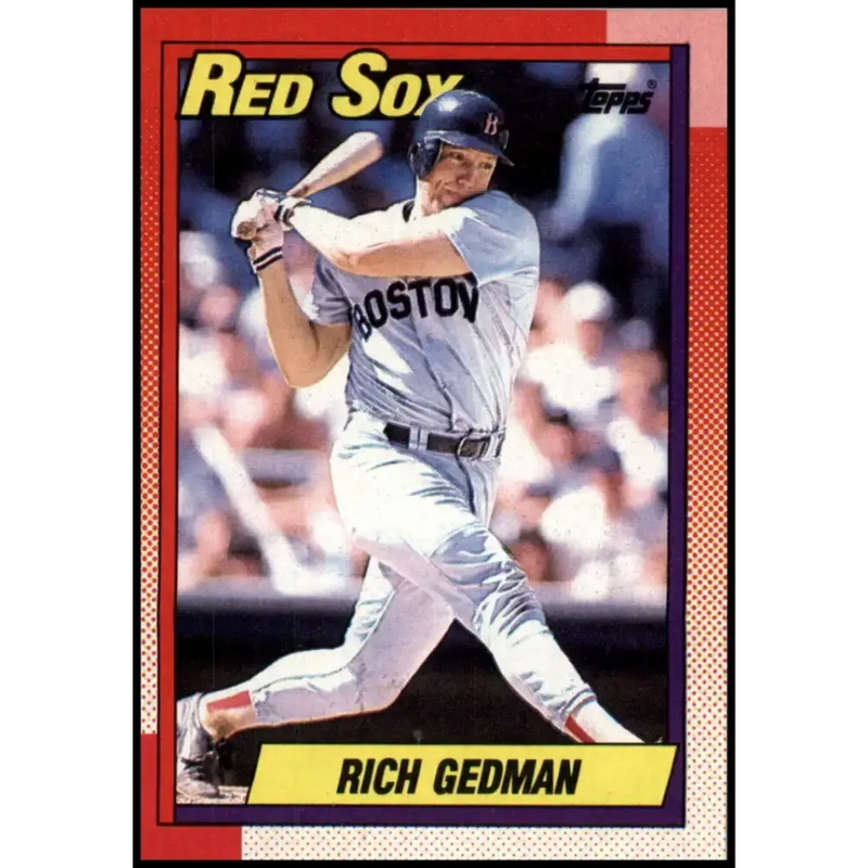 1990 Topps #123 Rich Gedman NM-MT Boston Red Sox Baseball Card - Baseball Card Single