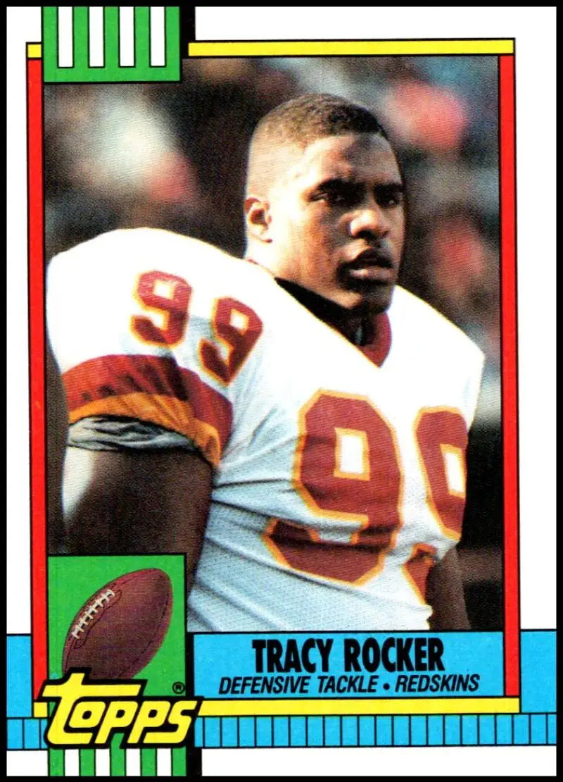 1990 Topps #123 Tracy Rocker EX Excellent Washington Redskins Football Card - Football Card Single