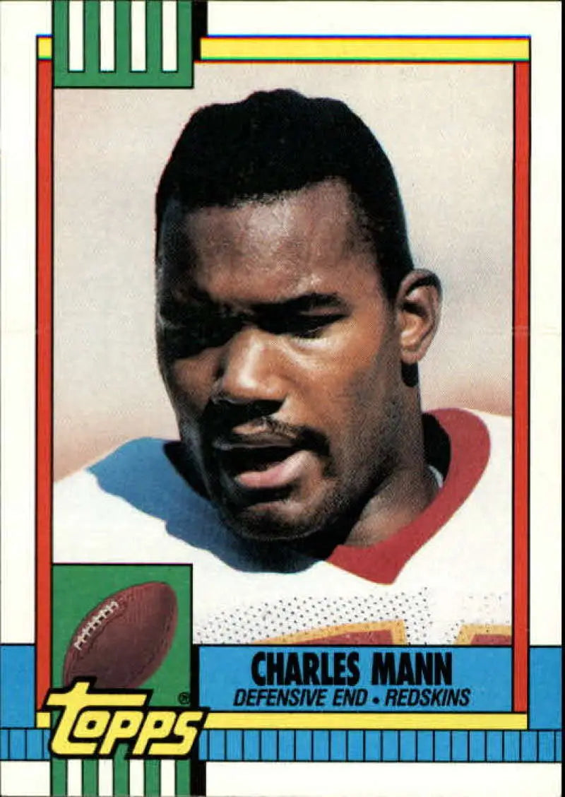 1990 Topps #125 Charles Mann EX Excellent Washington Redskins Football Card - Football Card Single