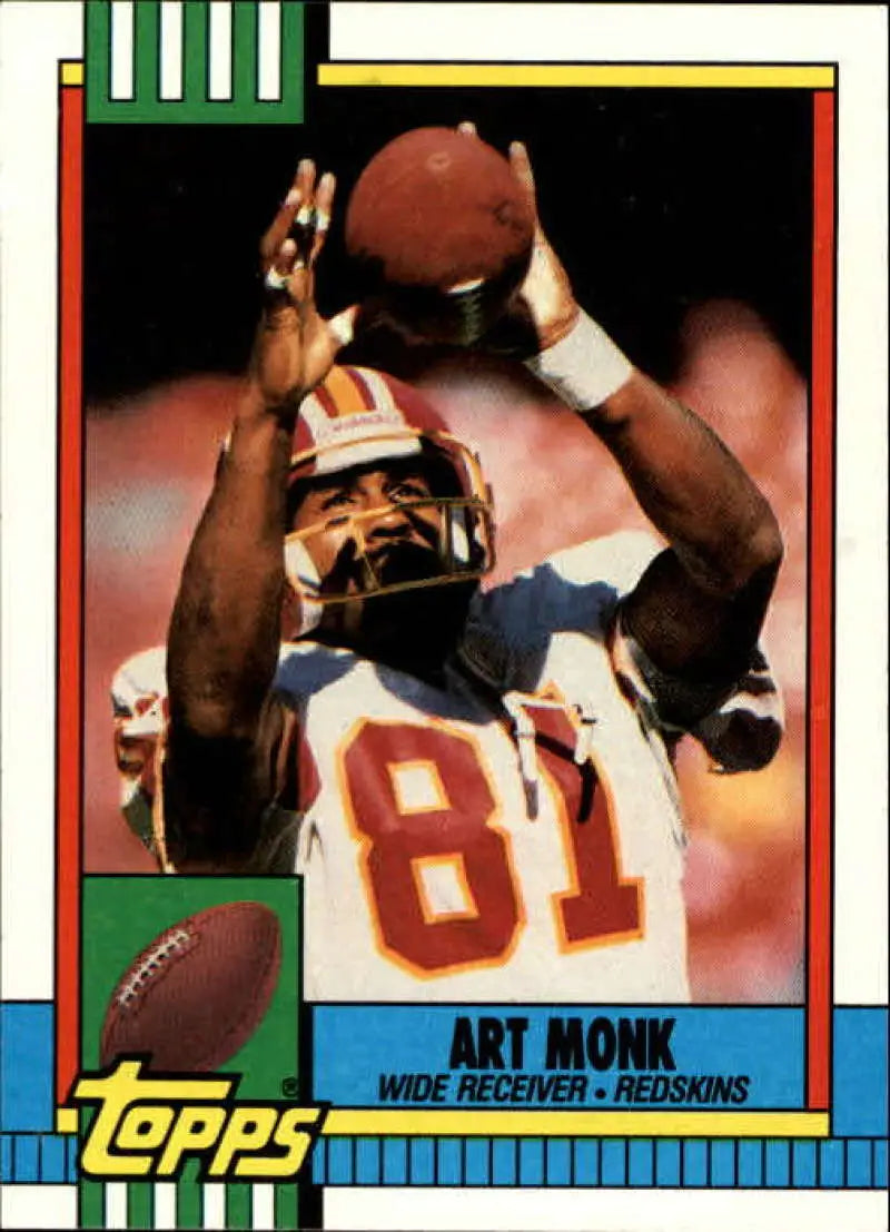 1990 Topps #126 Art Monk EX Excellent Washington Redskins Football Card - Football Card Single