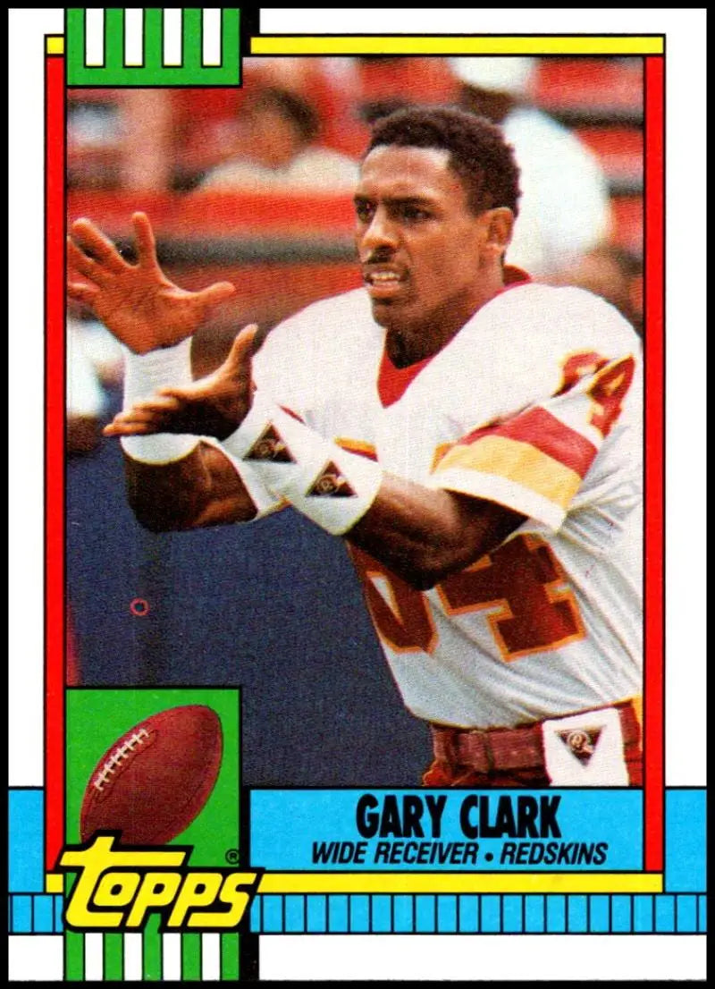 1990 Topps #128 Gary Clark EX Excellent Washington Redskins Football Card - Football Card Single