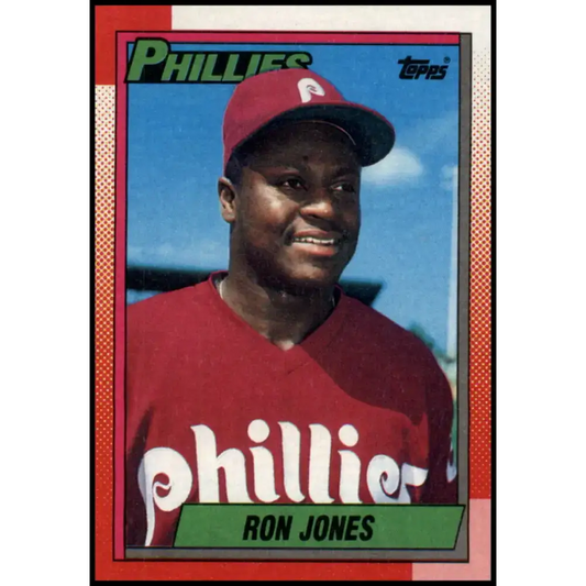 1990 Topps #129 Ron Jones NM-MT Philadelphia Phillies Baseball Card - Baseball Card Single