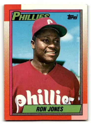 1990 Topps #129 Ron Jones Philadelphia Phillies Baseball Cards EX/NM ID:55030 - Baseball Card Single